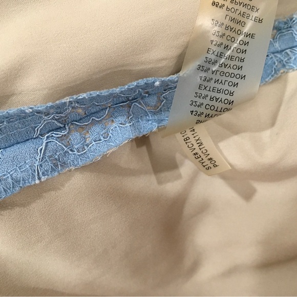 VINCE CAMUTO Women’s 4 Fit&flare Dress Blue Lace Overlay Wedding Formal Evening - Picture 9 of 10